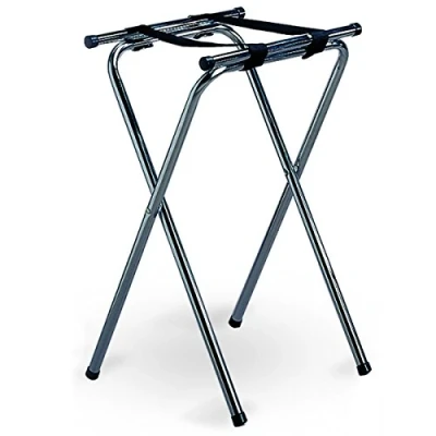 Image of Tablecraft &quot;24&quot; Folding Tray Stand with Double Bar Chrome Plated, 48 x 16.5 78.75 cm