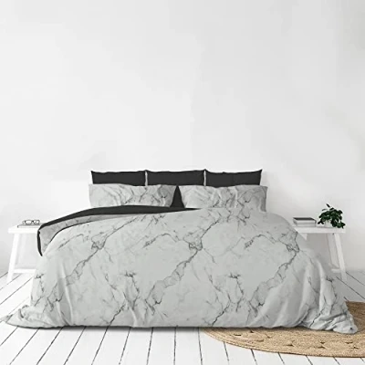 Image of Italian Bed Linen MB Home Italy “Fashion Duvet Cover Set, Marble, Double