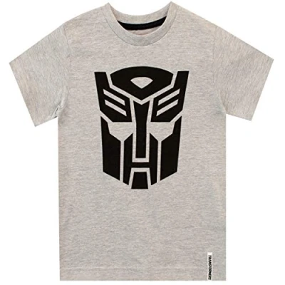 Image of Transformers Boys T Shirt Grey Age 11 to 12 Years