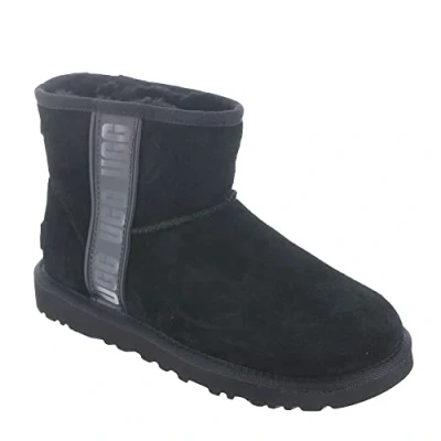 Image of UGG Women&#039;s Classic Mini Side Logo II Boot, Black, 3 UK