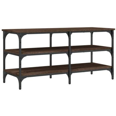 Image of vidaXL Shoe Bench Brown Oak 100x38.5x49 cm Engineered Wood