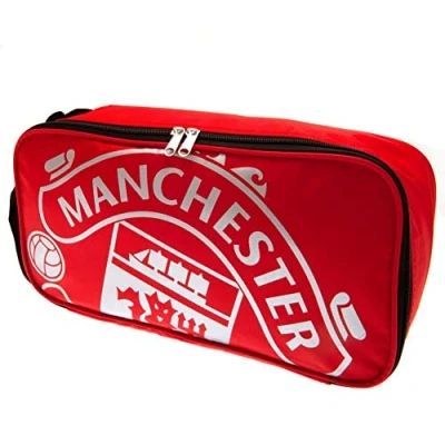 Image of Manchester United F.C. Crest Boot Bag Authentic EPL, Red, 18&#039;&#039; x 7&#039;&#039; 5&#039;&#039;