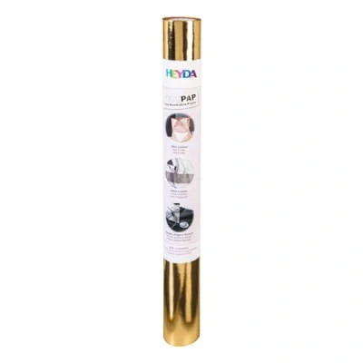 Image of Heyda TEXIPAP Faux Leather Washable Paper Fabric Metallic Gold 48cm x 110cm