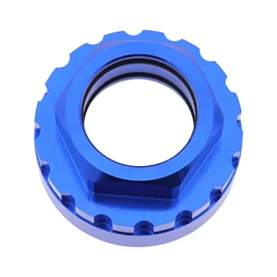 Image of Be In Your Mind Chainring Lock Ring Adapter Removal Tool Compatible with Shimano M7100 M8100 M9100 M9120 Aluminum Alloy Bicycle Sockets Dismantling Sleeves 12 Speed Blue