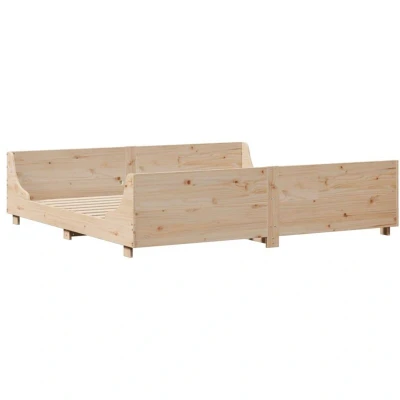 Image of vidaXL Bed Frame without Mattress 180x200 cm Super King Solid Wood Pine