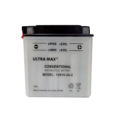 Image of Ulltramax UltraMax 12N10 3A 2, 12v 10Ah Motorcycle Batteries L 135mmX W 90mmX H 145mm