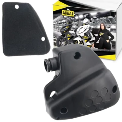 Image of Area1 Replacement Air Filter + Box Compatible with Speedfight 1, 2 Elyseo Elystar Vivacity Trekker Limbo Gipsy Buxy Squab TKR Zenith SV Looxor 50cc