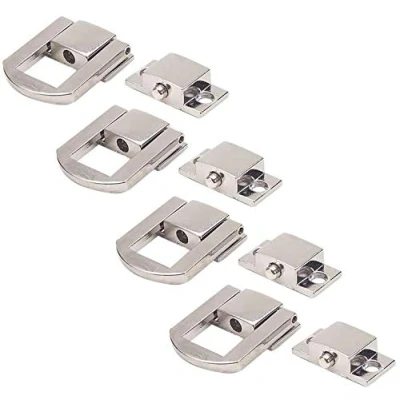 Image of MroMax Toggle Catch Lock, 25mm Retro Decorative Golden Hasp with Screws for Suitcase Chest Trunk Latch Clasp, Pack of 4