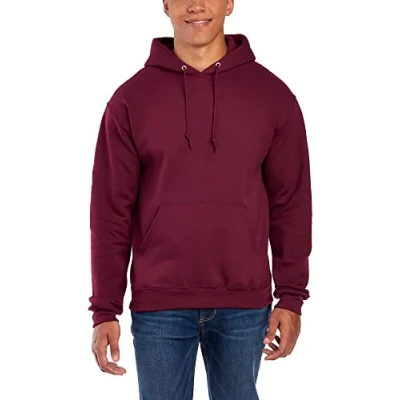 Image of Jerzees Men&#039;s Adult Pullover Hooded Sweatshirt, Maroon, X Large