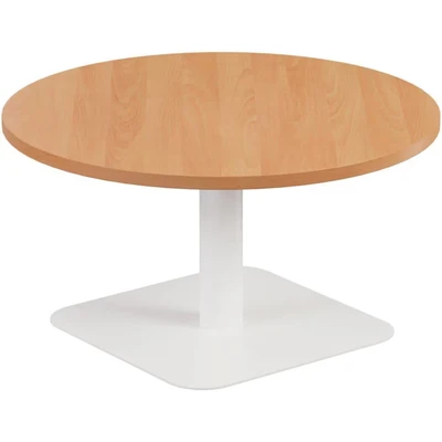Image of Vivace 800mm Low Table White Top and Silver Legs Ref CH2693SVWH
