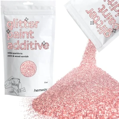 Image of Glitter Paint for Walls Light Rose Gold Additive Emulsion Latex Acrylic Sparkles Fine Interior Painting 100g / 3.5oz