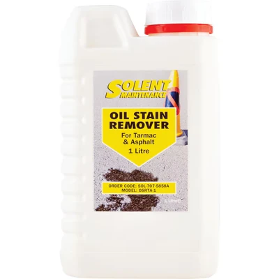 Image of Solent Maintenance OSRTA 1 Oil Stain Remover Tarmac &amp; Asphalt 1LTR
