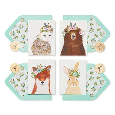 Image of Papyrus Blank Cards with Envelopes, Woodland Animals (20 Count)