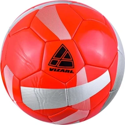 Image of Vizari Hydra Football Size 3 Adults &amp; Kids With Best Air Retention Perfect For Training And Matches in Bright Red Colour