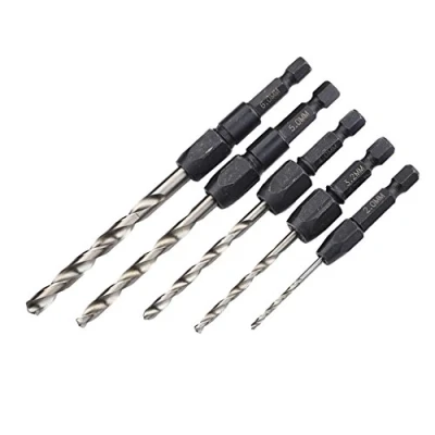 Image of 5 Pieces Snappy Hex Shank HSS Drill Bit,.2,4,5,6mm