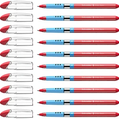 Image of Schneider Slider M 151102 Ballpoint Pen Red Pack of 10