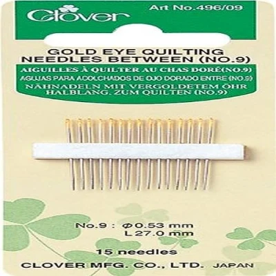Image of Clover Gold Eye Quilting Needles Between No. 9, Silver, 9