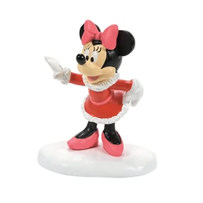 Image of Department 56 Disney Mickey Mouse Village Minnie Struts Her Stuff Figurine, 2.9 Inch, Multicolor