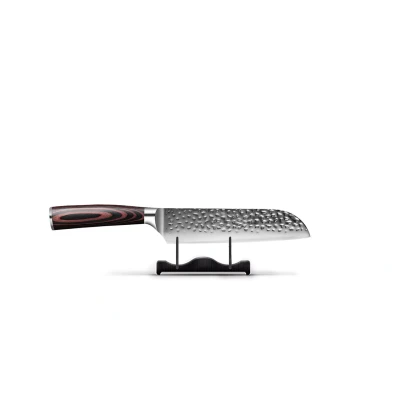 Image of Hammered stainless steel Santoku 13 cm