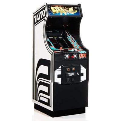 Image of Numskull Quarter Arcades Qix Collector&#039;s Edition Mini Arcade 1/4 Scale Authentic Wooden Replica, Original ROM, Rechargeable Battery &amp; 3W Speakers for Retro Enthusiasts