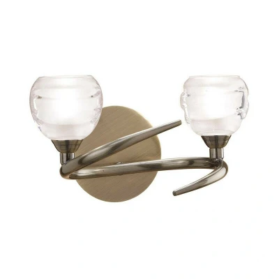 Image of Loop Wall Lamp 2 Light G9 Antique Brass
