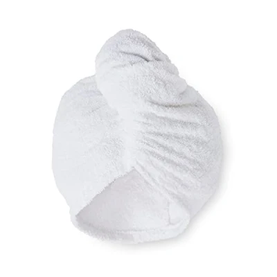 Image of Catherine Lansfield Quick Dry Cotton Turbie Head Towel White