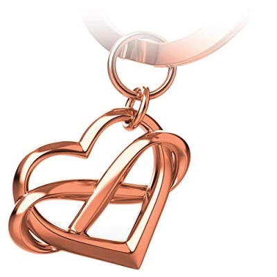 Image of FABACH Heart Keyring with Infinity Sign &quot;Infinite Love&quot; Pendant for Girlfriend, Boyfriend, Couples Partner Lucky Charm I Love You Forever, Silver (Silver) FB_INFILOV_S
