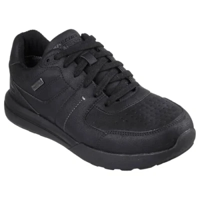 Image of Skechers Mens Trainer NETSON Sneaker, Black Synthetic, 7.5 UK