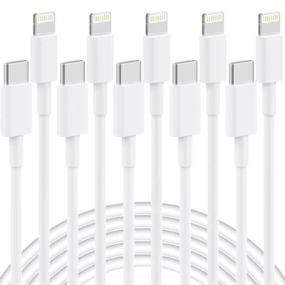 Image of USB C to Lightning Cable, iPhone Charger Fast Charging [Apple MFi Certified] 5Pack 6FT Long Cable Cord for 14 13 12 11 Pro Max XR XS X 8 7 6 Plus SE, iPad