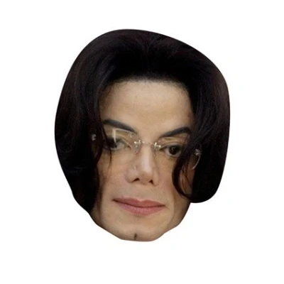 Image of FoxyPrinting Michael Jackson New 2 Celebrity Cardboard Party Face Mask Fancy Dress