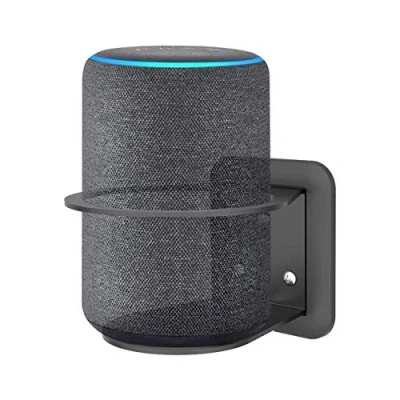 Image of Wall Mount Shelf Hanger Holder Stand for Ech (2nd / 3rd Generation) Plus and Google Home A Space Saving Solution Black