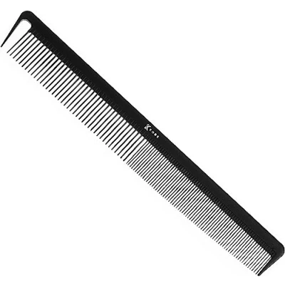 Image of Kobe Pro Carbon Fibre Comb Long Cutting &amp; Parting Teeth Hair Beard Shatter Proof, Anti Static Ideal for Barbers, Hairdressers Afro Comb, Super Strong 22cm Haircomb