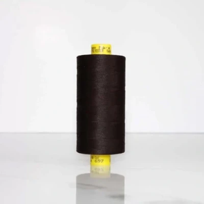 Image of Gutermann Mara 120 All Purpose Polyester Sewing Thread 1000m Spool, UV Resistant, Silky Shine, Tear &amp; Abrasion Resistant Perfect for Machines or Hand Sewing/Colour 697