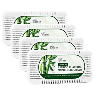 Image of Joeji&#039;s Kitchen fridge Deodoriser Last for 12 months, Premium Unscented Bamboo Charcoal freshener Effective odour eliminator (4 pack)