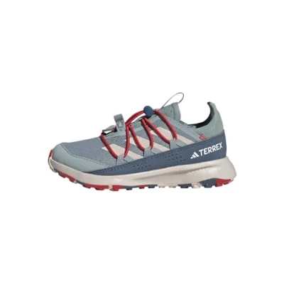 Image of Adidas Terrex Voyager 21 HEAT.RDY Travel Unisex Hiking shoes for kids, Size: 3.5, Magic grey/putty mauve/pure ruby Imitation leather/ textile