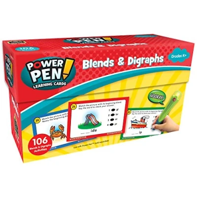 Image of Teacher Created Resources Power Pen Learning Cards: Blends &amp; Digraphs