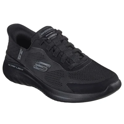 Image of Skechers Men&#039;s Hands Free Slip ins Bounder 2.0 EMERGED Sneaker, Black Mesh/Synthetic, 6 UK