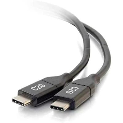 Image of C2G 3M USB C to 5A Power Delivery and Data Transfer Lead Suitable for use with Galaxy S9/8+, MacBook Pro, iPad Google Pixel, Chromebook, Nexus, Huawei, Nintendo Switch more
