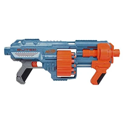 Image of Nerf Elite 2.0 Shockwave RD 15 Blaster, 30 Darts, Dart Rotating Drum, Pump Action Slam Fire, Built In Customising Capabilities 7.9 x 67.3 30.5 cm