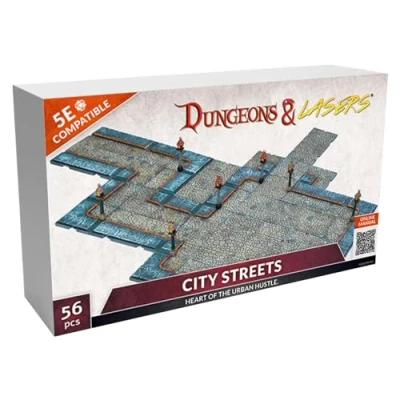 Image of Archon Studio Dungeons &amp; Lasers: City Streets Miniature Terrain Unpainted Compatible with DND and Other Tabletop RPG Games