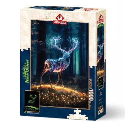 Image of jigsaw puzzles for adults 1000, 1000 piece adults, puzzle, puzzles, wasgij pieces, Patronus Spell Neon Puzzle