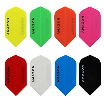 Image of Bullydarts Amazon Slim Shaped Dart Flights (White, 10 Sets)