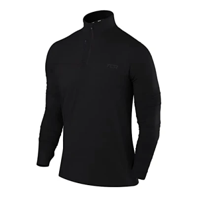 Image of TCA Fusion Gym Tops for Men Training Sports Long Sleeve Running Top Clothes Black Stealth, XXL