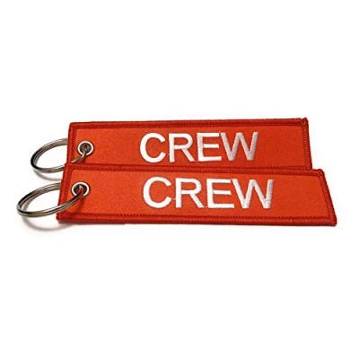 Image of Crew Luggage Tag Orange/White Set of 2 Aviamart®