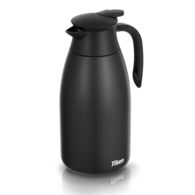 Image of Tiken 2.5L Thermal Coffee Carafe Jug, Stainless Steel Insulated Vacuum Pot Flask for Tea Hot and Cold Drinks