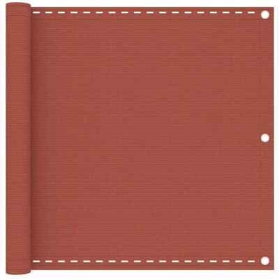 Image of vidaXL Balcony Screen Terracotta 90x500 cm HDPE