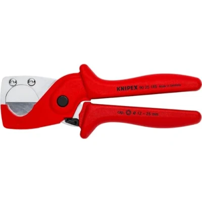 Image of KNIPEX Pipe cutter for plastic composite pipes glass fibre reinforced handles 12 25 mm 90 185
