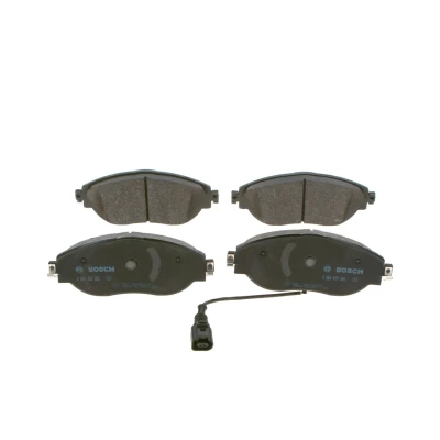 Image of 3C0698151F, 3Q0698151, 3Q0698151B, 3Q0698151C, 5Q0698151AG Brake pad set BOSCH 0 986 424 285 Low Metallic with integrated wear sensor