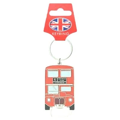 Image of London Routemaster Bus Bottle Opener Keyring Metal Souvenir Gift Red Traditional
