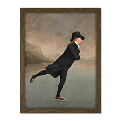 Image of Raeburn Skating Minister Duddingston Painting Artwork Framed Wall Art Print 18X24 Inch